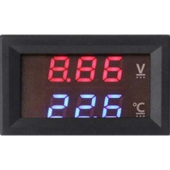 Βολτόμετρο - Θερμόμετρο 12/24V