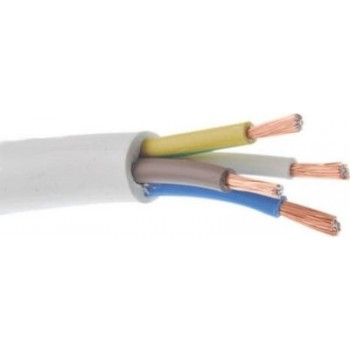 ΚΑΛΩΔΙΟ ΡΕΥΜΑΤΟΣ ΕΥΚΑΜΠΤΟ 4 Χ 0,75 ΣΤΡΟΓΓΥΛΟ ΛΕΥΚΟ