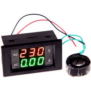 Όργανο πίνακα LED 100-300V AC / 0-100A μαύρο