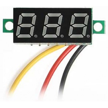 Μίνι βολτόμετρο με led 0-100V DC