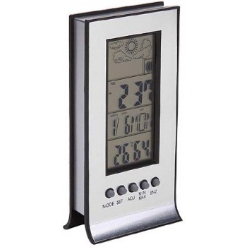 Υγρασιόμετρο-θερμόμετρο-ρολόϊ- επιτραπέζιο